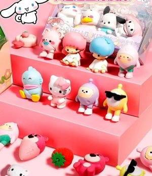 Sanrio 3D Character Eraser Set (Cute Cartoon)