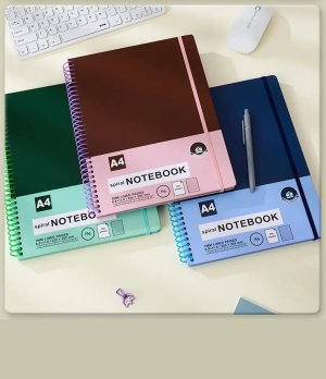 A4 Spiral Notebook 100 Sheets Lined Paper