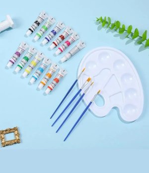 Art 12ml 12-color Waterproof Acrylic Gouache Watercolor Oil Painting Beginner's Paint Set