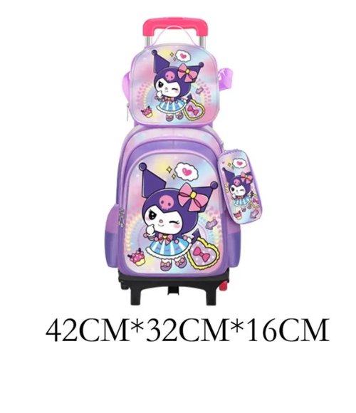 Kids School Backpack Set with Wheels Trolley Bag Pencil Case