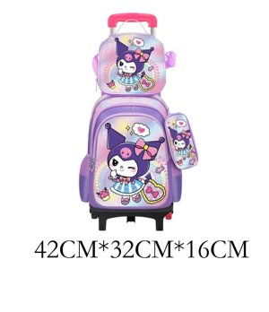 Kids School Backpack Set with Wheels Trolley Bag Pencil Case