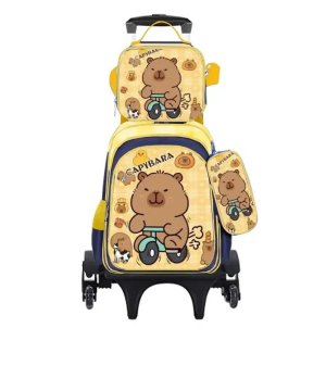 Kids School Backpack Set with Wheels Trolley Bag Pencil Case