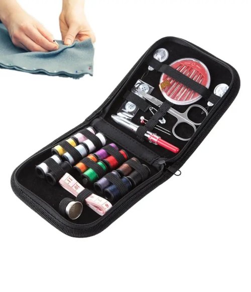 27PCS/SET PORTABLE TRAVEL SEWING BOX KIT for Beginner Emergency Travel Home