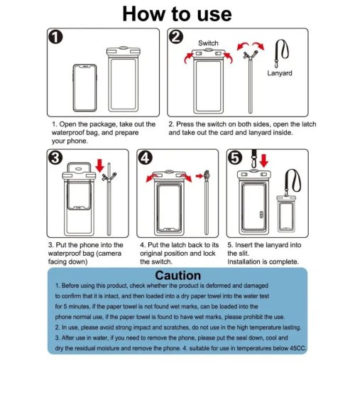 Waterproof Mobile Phone Bag (with Lanyard)