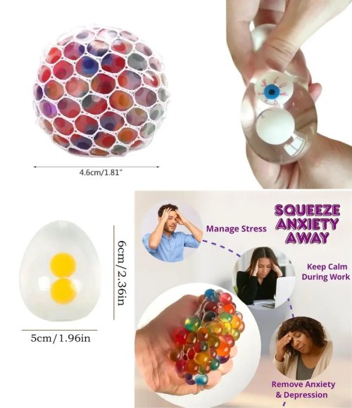 Anti Stress Squeeze Toy Soft Sensory Stress Relief Ball for Kids and Adults