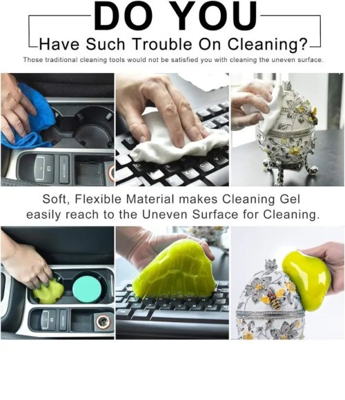 Generic Car Cleaning Gel, Keyboard Cleaner, Universal Dust Cleaner for Car, Laptops, Printers, Cameras, Screens