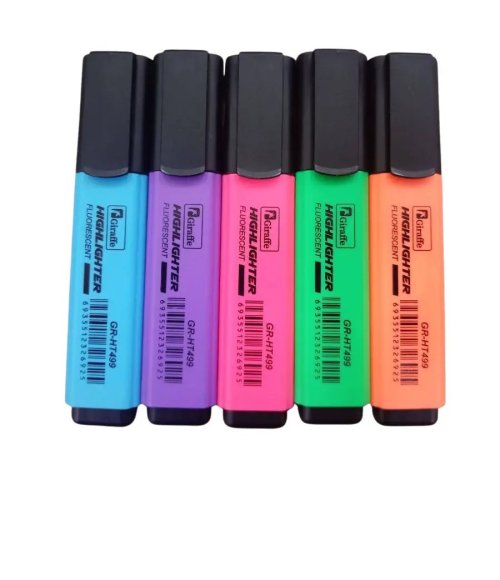 Fluorescent Highlighter Pens Set Chisel Tip Giraffe GR-HT499
