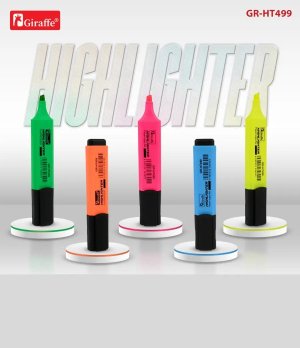 Fluorescent Highlighter Pens Set Chisel Tip Giraffe GR-HT499