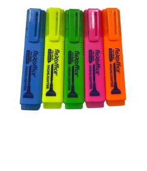 Flexoffice Highlighter Pens 4mm FO-HL05 Fluorescent Chisel Tip