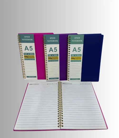 A5 Spiral Notebook 140 Pages (100gsm)