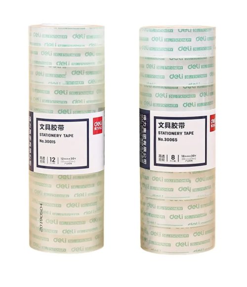 Deli Transparent Stationery Tape 12mm / 18mm
