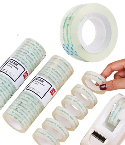Deli Transparent Stationery Tape 12mm / 18mm