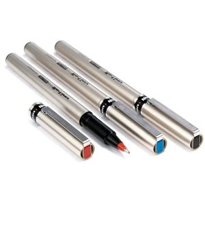 UNI Mitsubishi UB-155 gel pen with a 0.5mm barrel and the UB-177 quick-drying, high-capacity ballpoint pen BLUE