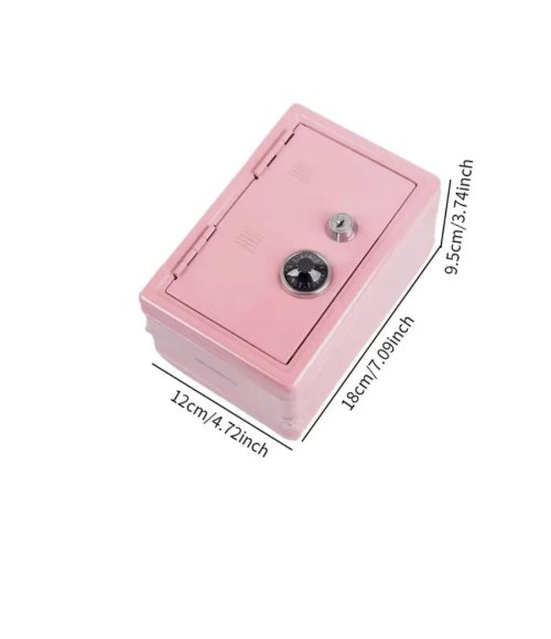 Iron Piggy Bank Cash Box Safe with Lock Collection Money Saving Box
