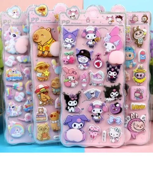 3D Puffy Cartoon Stickers