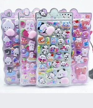 3D Puffy Cartoon Stickers