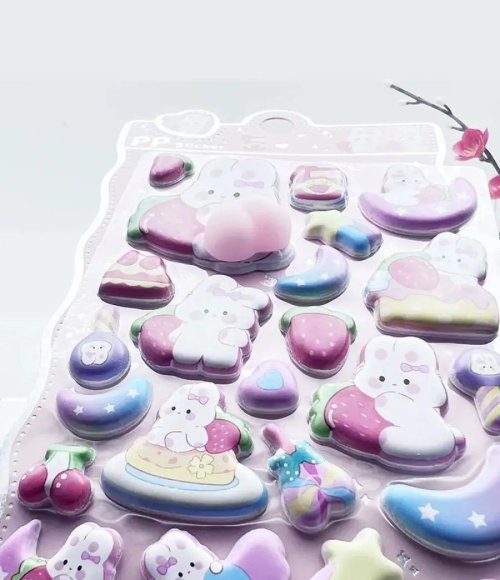 3D Puffy Cartoon Stickers