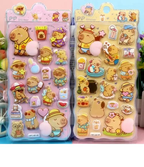 3D Puffy Cartoon Stickers