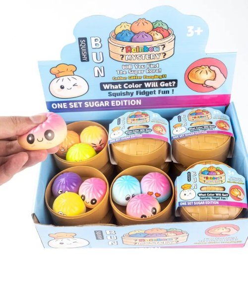 cartoon emoji large steamed bun, realistic xiaolongbao, stress-relieving children's toy, student gift, blind box, squeeze toy