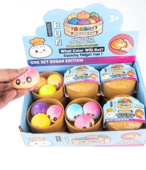 cartoon emoji large steamed bun, realistic xiaolongbao, stress-relieving children's toy, student gift, blind box, squeeze toy