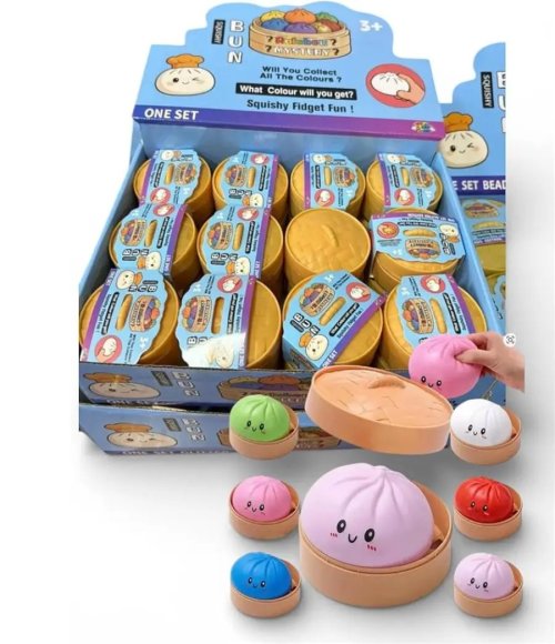 cartoon emoji large steamed bun, realistic xiaolongbao, stress-relieving children's toy, student gift, blind box, squeeze toy