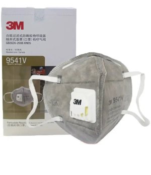3M 9541V Particulate Respirator Mask with Valve - Grey