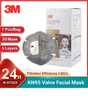 3M 9541V Particulate Respirator Mask with Valve - Grey