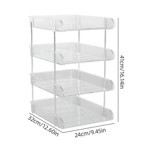 Modular Acrylic Desk Organizer Shelf 1-2-3-4 Layers