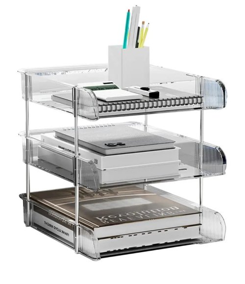 Modular Acrylic Desk Organizer Shelf 1-2-3-4 Layers