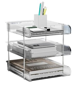 Modular Acrylic Desk Organizer Shelf 1-2-3-4 Layers