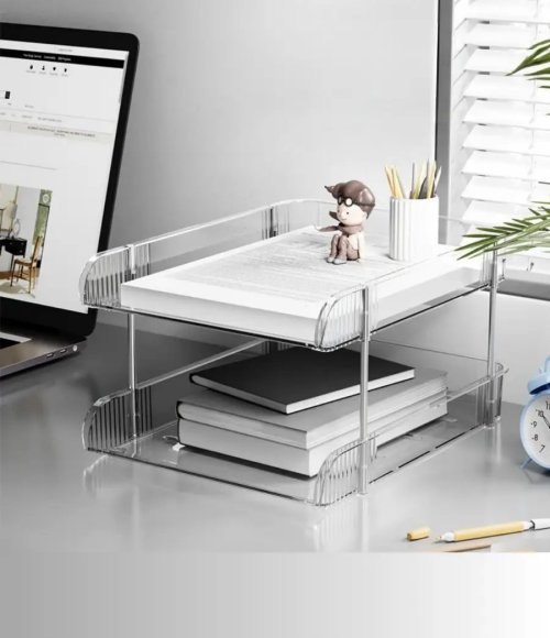 Modular Acrylic Desk Organizer Shelf 1-2-3-4 Layers
