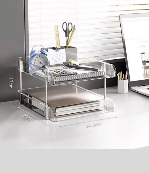 Modular Acrylic Desk Organizer Shelf 1-2-3-4 Layers
