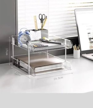 Modular Acrylic Desk Organizer Shelf 1-2-3-4 Layers