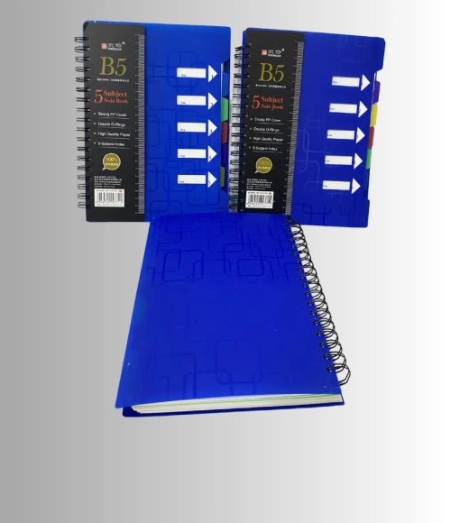 B5 5-Subject Spiral Notebook 130 Pages