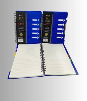 B5 5-Subject Spiral Notebook 130 Pages