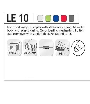 Kangaro Less Effort Stapler  LE-10