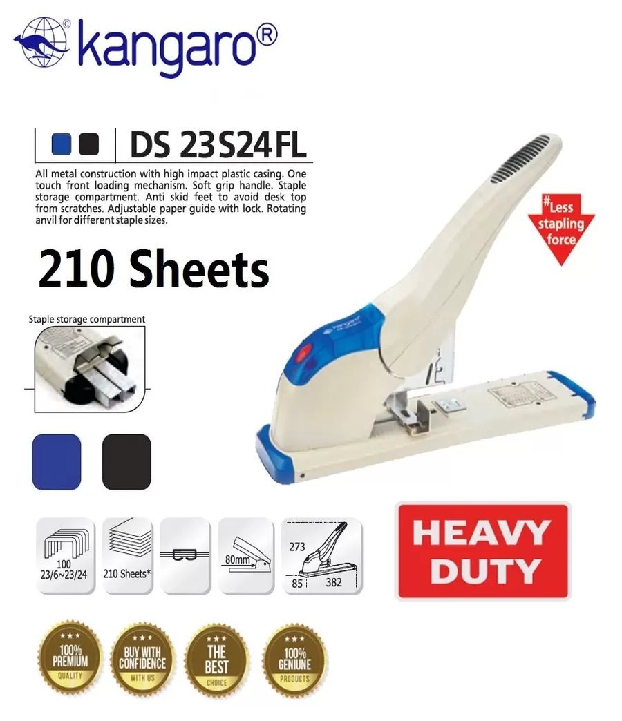 Kangaro DS23S24FL Heavy Duty Stapler 210 sheets
