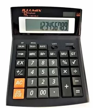 ELEPHANT Illumix Calculator Desktop L02-12D BLK – Black