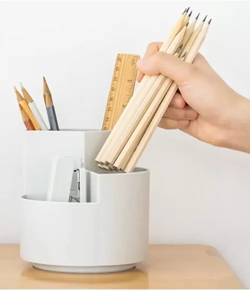 Desk Pencil Pen Holder, 3 Slots