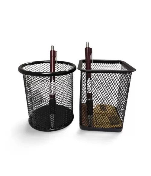 Black Metal Mesh Pencil Pen Holder Stand Stationary