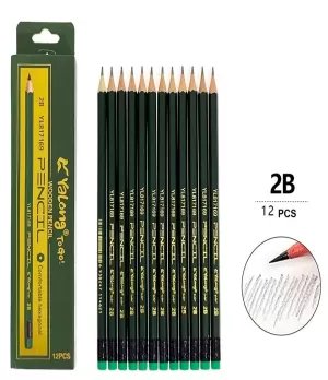 Wooden pencil 2B, (12pcs/Box)