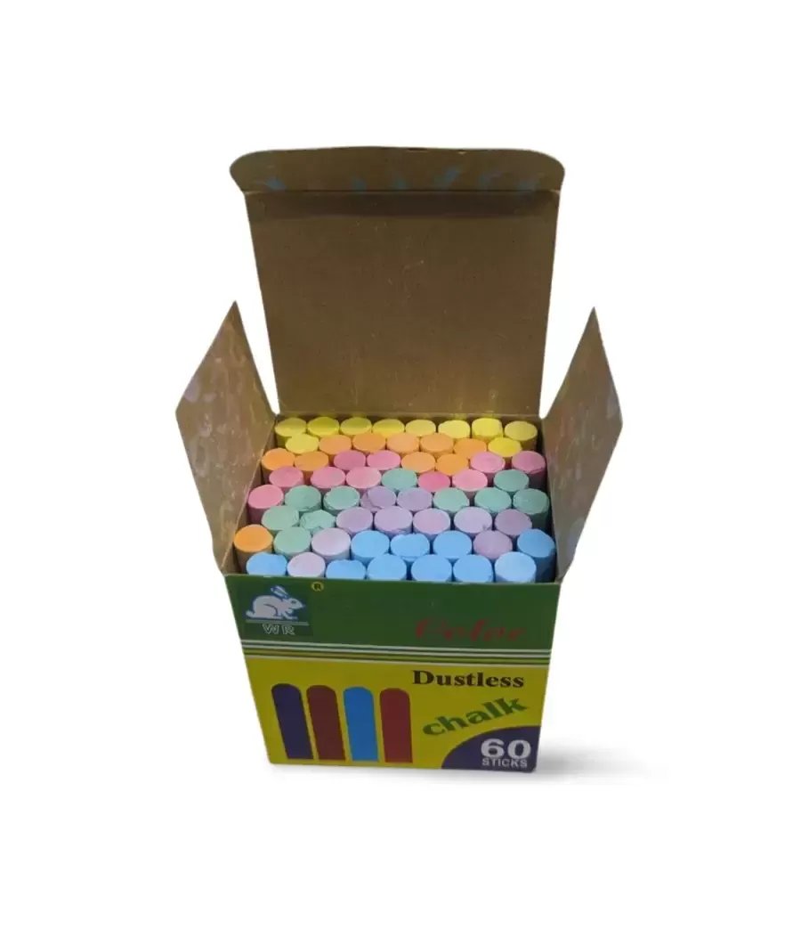 Color Dustless Chalk, 60pcs / Box