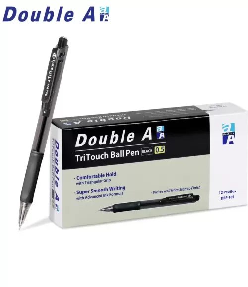 DOUBLE A TRITOUCH BALL PEN 0.5MM BLACK
