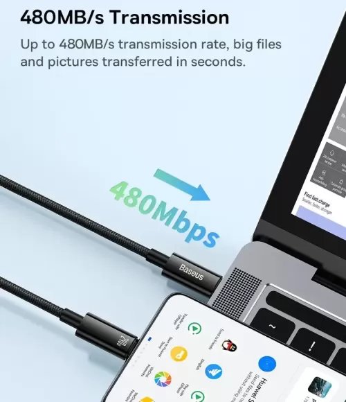 Baseus 240W USB C Cable PD 3.1 5A "1meter" Fast Charging (Type C), Cable For Phone/Laptops