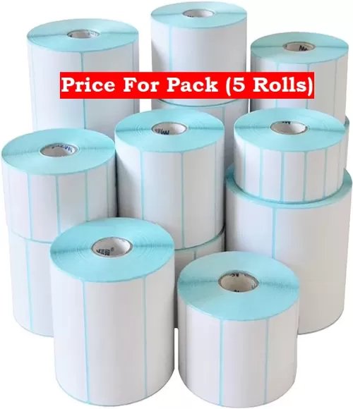 Thermal Label Paper 40x30mm & 60x40mm, 800 PCS/Roll, (1 Pack / 5 Rolls)