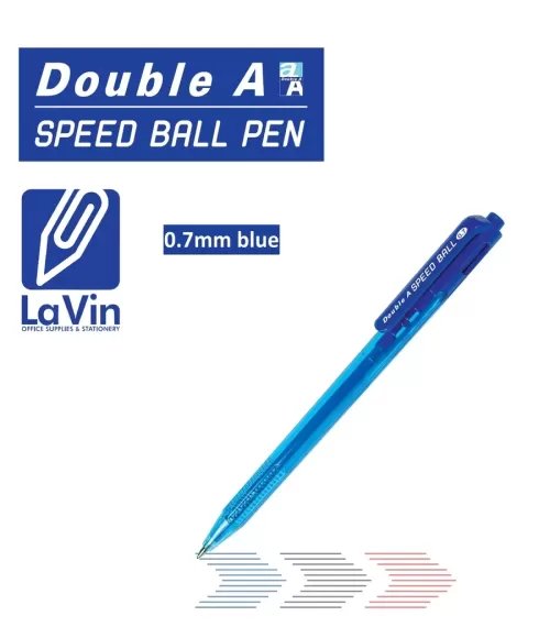 Double A SPEED BALL Ballpoint Pen 0.7mm - Blue Ink