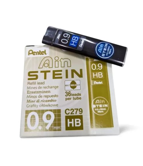 Pentel C279 Ain Stein Lead Refill (0.9mm), HB, 36 Leads per Tube