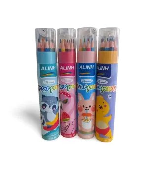 Alinh Drawing Colored Pencils Set With Sharpener 12pcs / Box