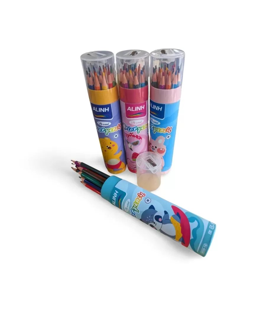 Alinh Drawing Colored Pencils Set With Sharpener 18pcs / Box