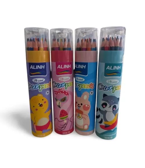 Alinh Drawing Colored Pencils Set With Sharpener 18pcs / Box